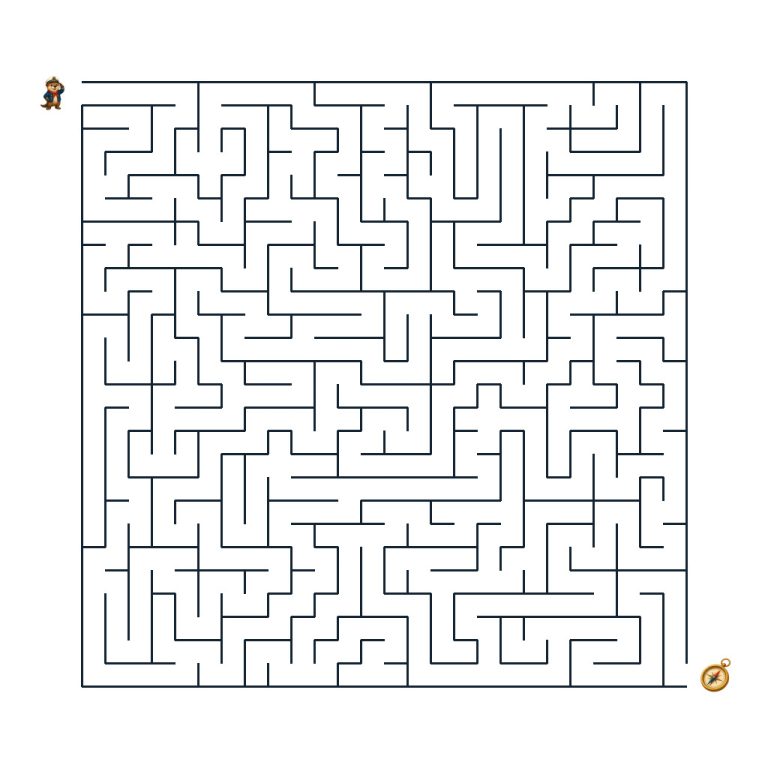 Käpt’n Otter folgt dem Weg durch ein schwieriges Flusslabyrinth zu seinem Kompass