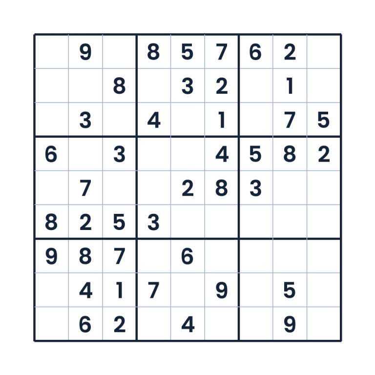 Der fokussierte Denkkurs – Sudoku online lösen oder ausdrucken