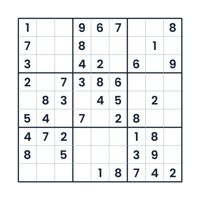 Der anspruchsvolle Denkkurs – Sudoku online lösen oder ausdrucken