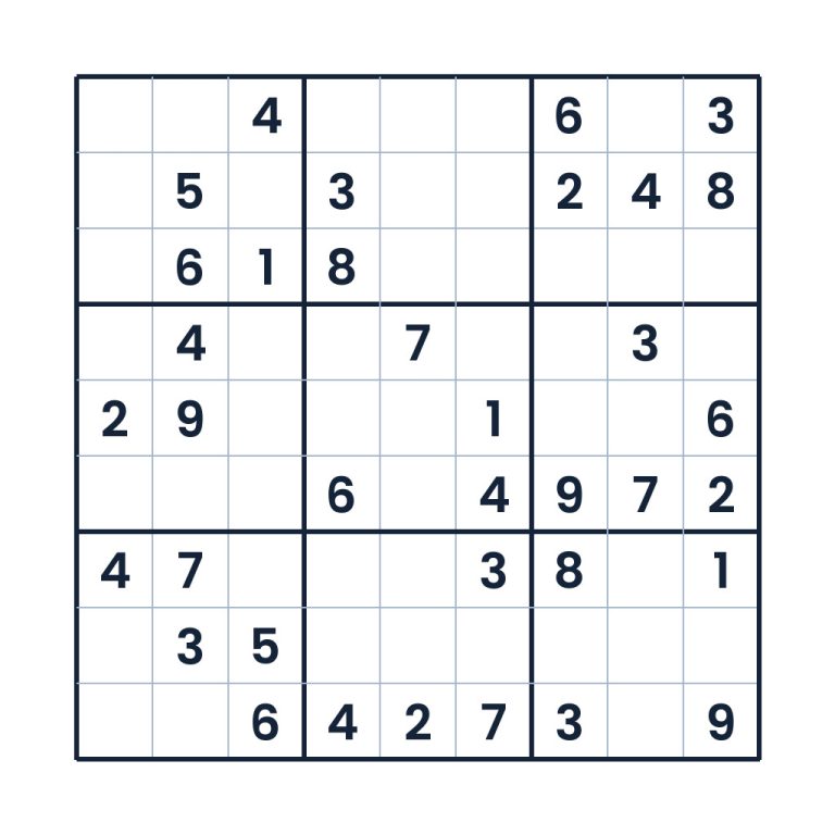 Der schlaue Denkkurs – Sudoku online lösen oder ausdrucken
