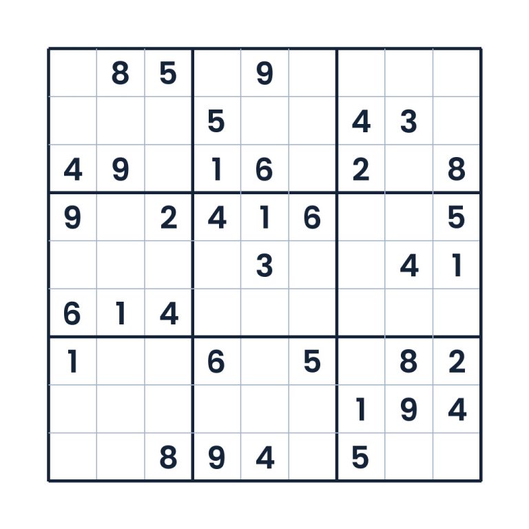 Der herausfordernde Denkkurs – Sudoku online lösen oder ausdrucken