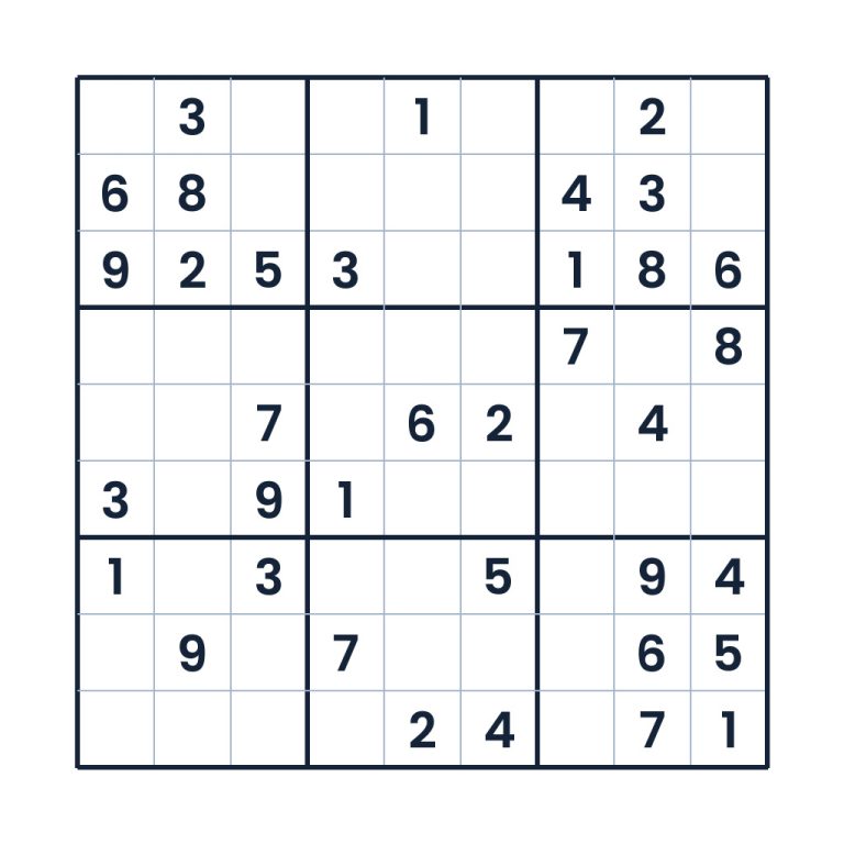 Der anspruchsvolle Zahlenlauf – Sudoku online lösen oder ausdrucken