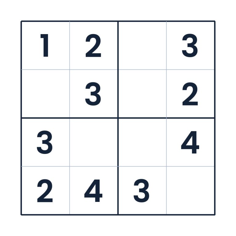 Der logische Zahlenplan – Sudoku online lösen oder ausdrucken