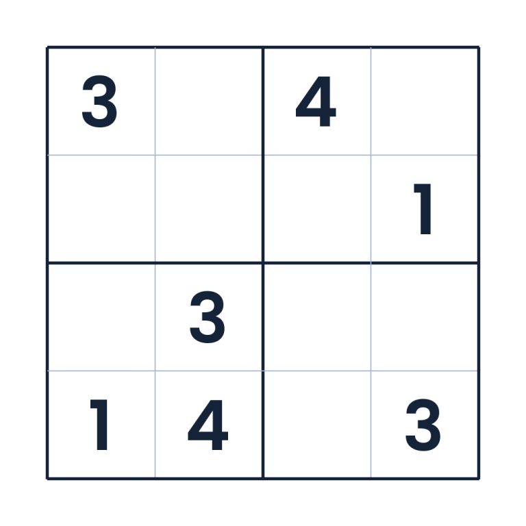 Der ruhige Zahlenweg – Sudoku online lösen oder ausdrucken