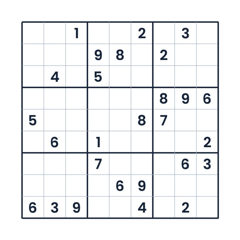 Der logische Zahlenparcours – Sudoku online lösen oder ausdrucken