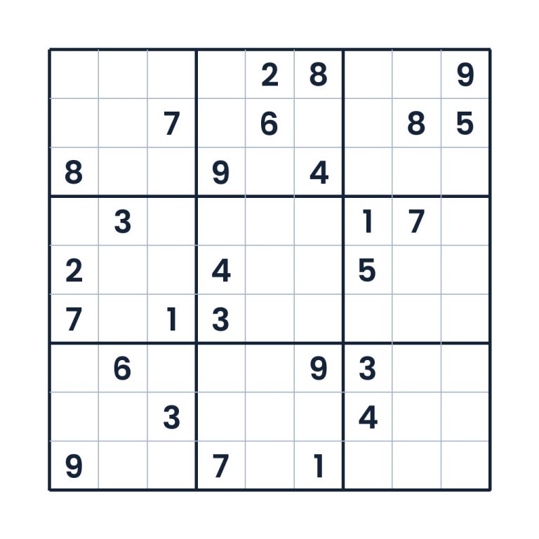 Der aufmerksame Zahlenparcours – Sudoku online lösen oder ausdrucken