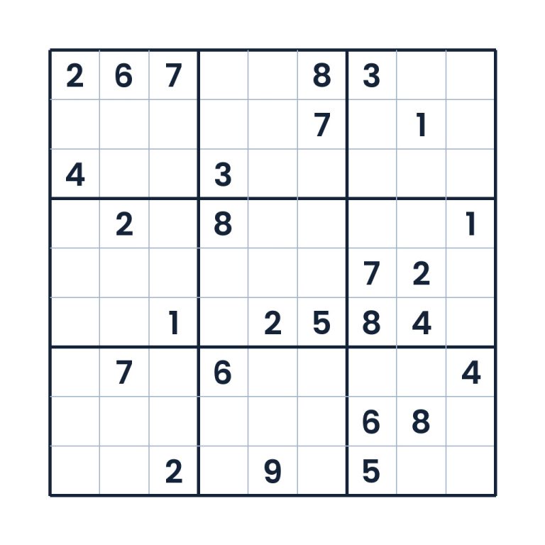 Der taktische Zahlenparcours – Sudoku online lösen oder ausdrucken