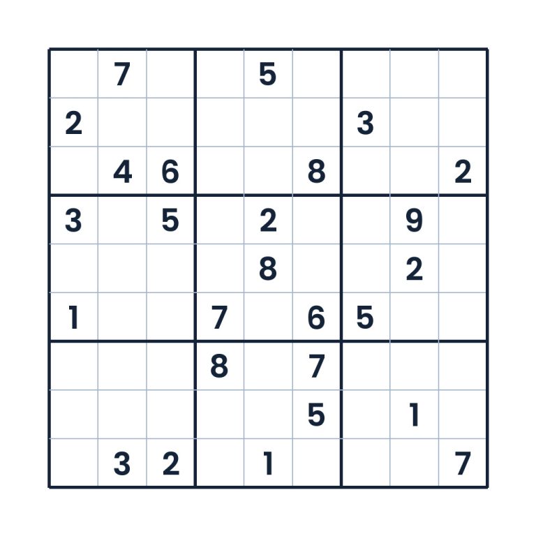Der ruhige Denkpfad – Sudoku online lösen oder ausdrucken