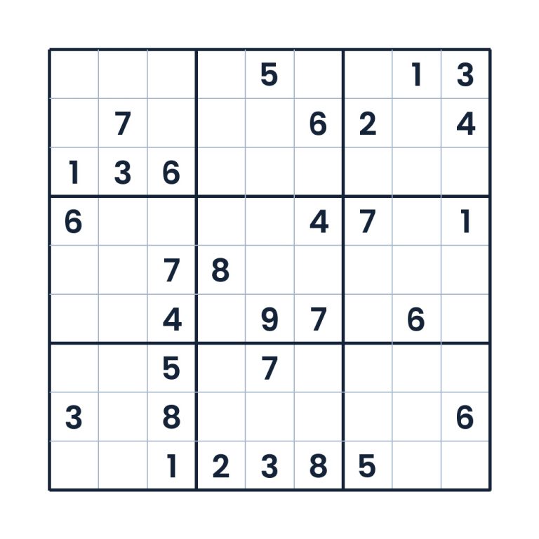 Der anspruchsvolle Denkpfad – Sudoku online lösen oder ausdrucken