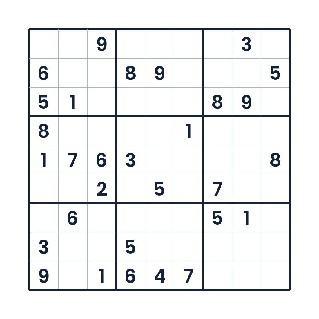 Der flinke Denkpfad – Sudoku online lösen oder ausdrucken