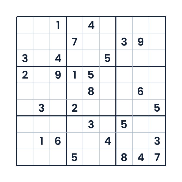 9x9-Sudoku zum Knobeln für Kinder ab 10 Jahren