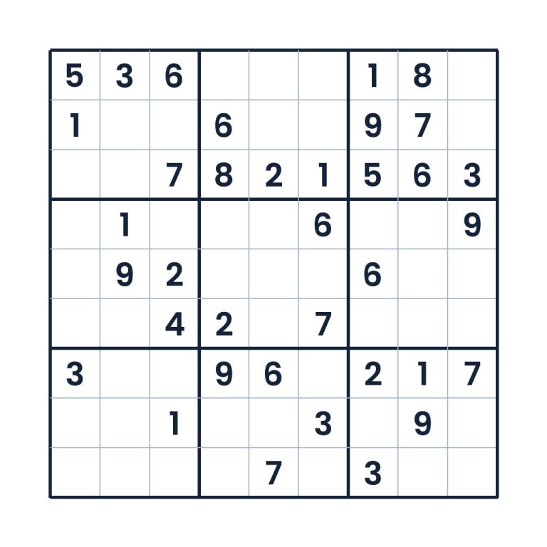 Mittelschweres 9x9-Sudoku für Kinder ab 12 Jahren