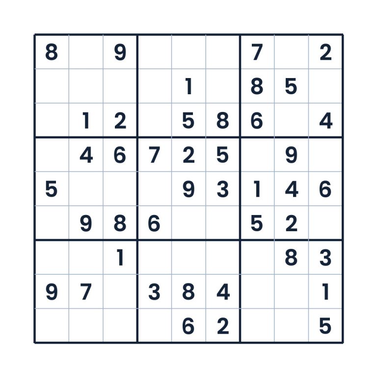 Leichtes 9x9-Sudoku Zahlenlücken im Logikquadrat für Kinder ab 10 Jahren