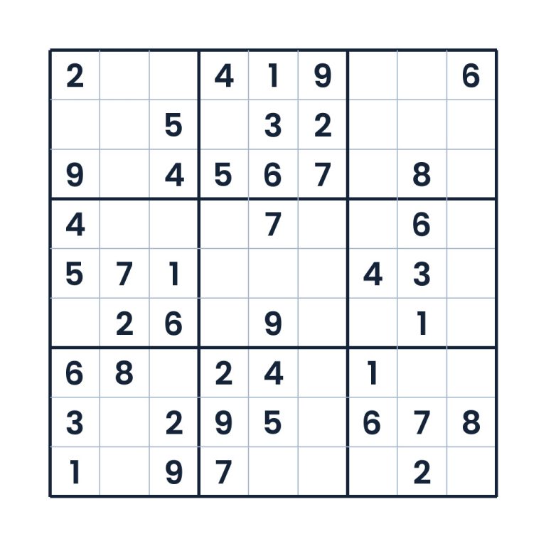 Leichtes 9x9-Kinder-Sudoku Das Neunerfeld der klugen Schritte