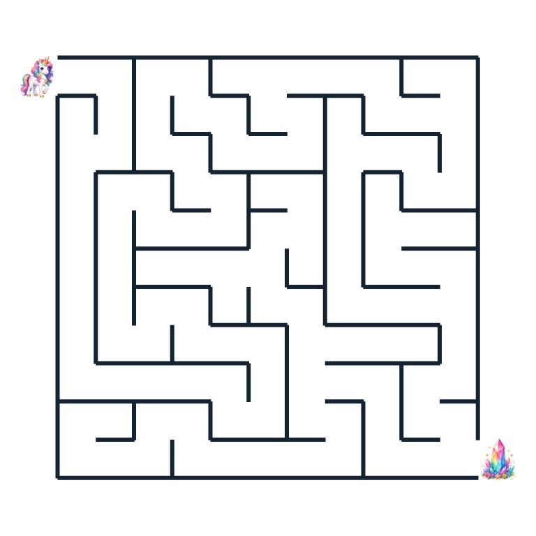 Einhorn Liora findet im Labyrinth den Weg zum Regenbogenkristall