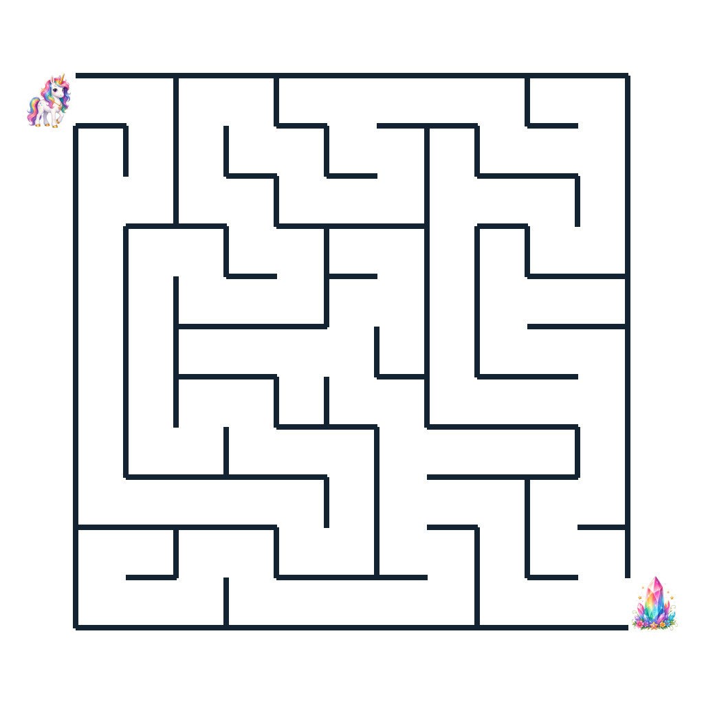 Einhorn Liora findet im Labyrinth den Weg zum Regenbogenkristall