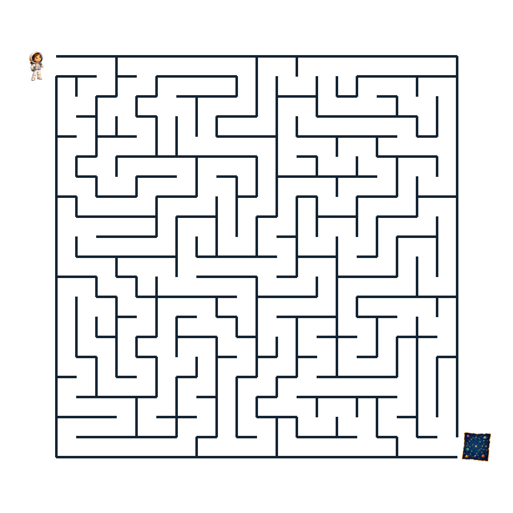 Tessa findet im Weltraum-Labyrinth den Weg zur leuchtenden Sternenkarte