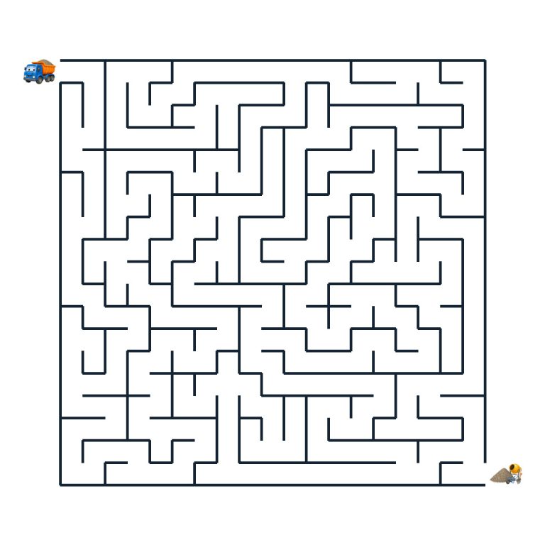 Kipper Karl fährt im Baustellen-Labyrinth zum Kieshaufen am Mischplatz