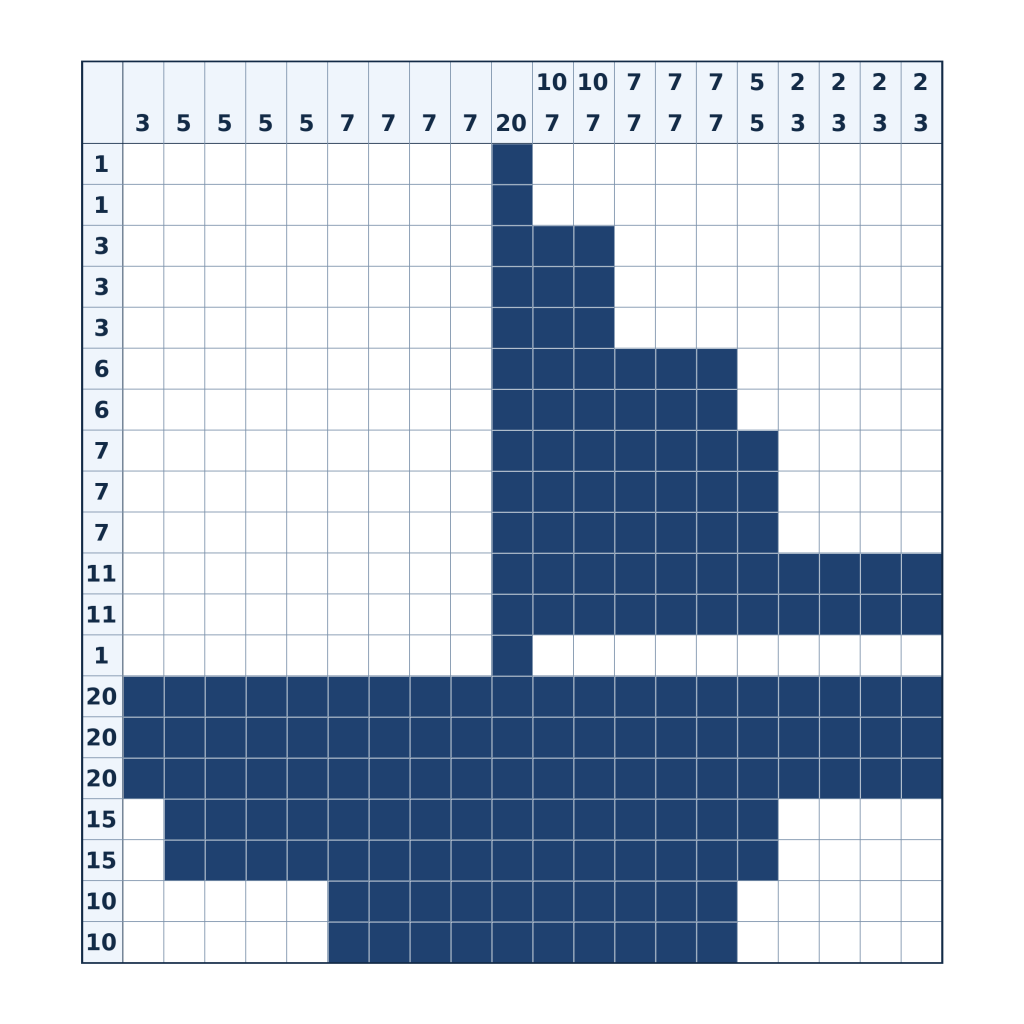 Nonogramm-Lösung: Segelboot