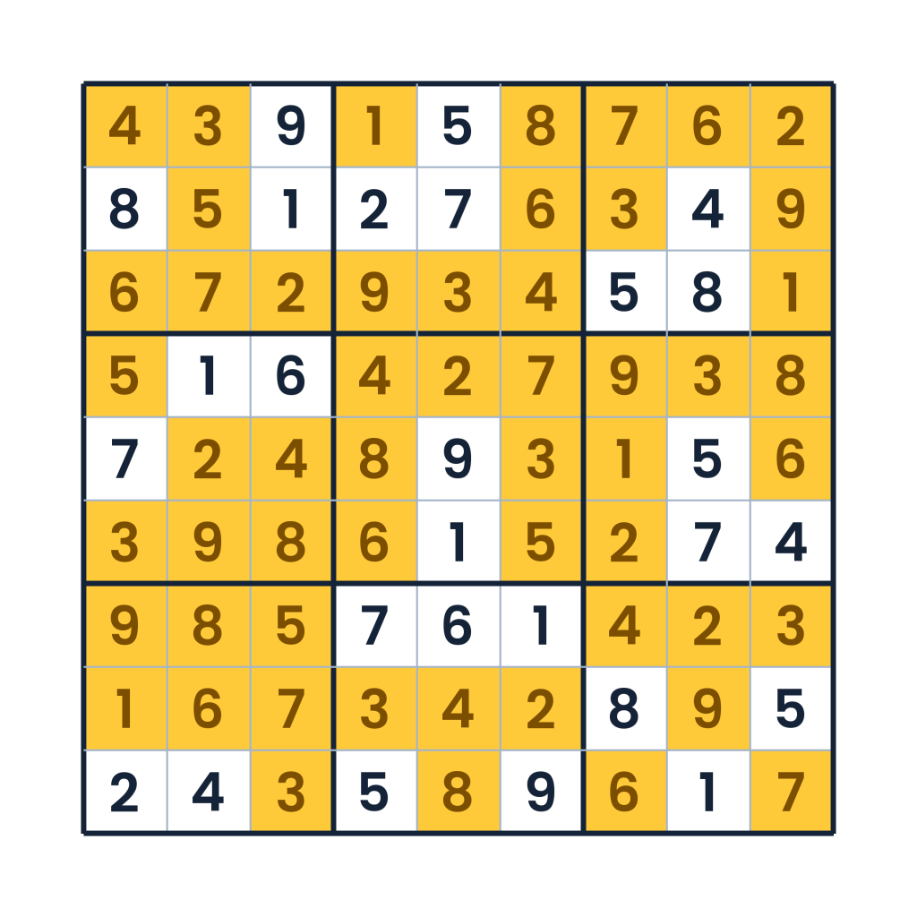 Lösung: Die Zahlenprüfung im 9x9-Gitter