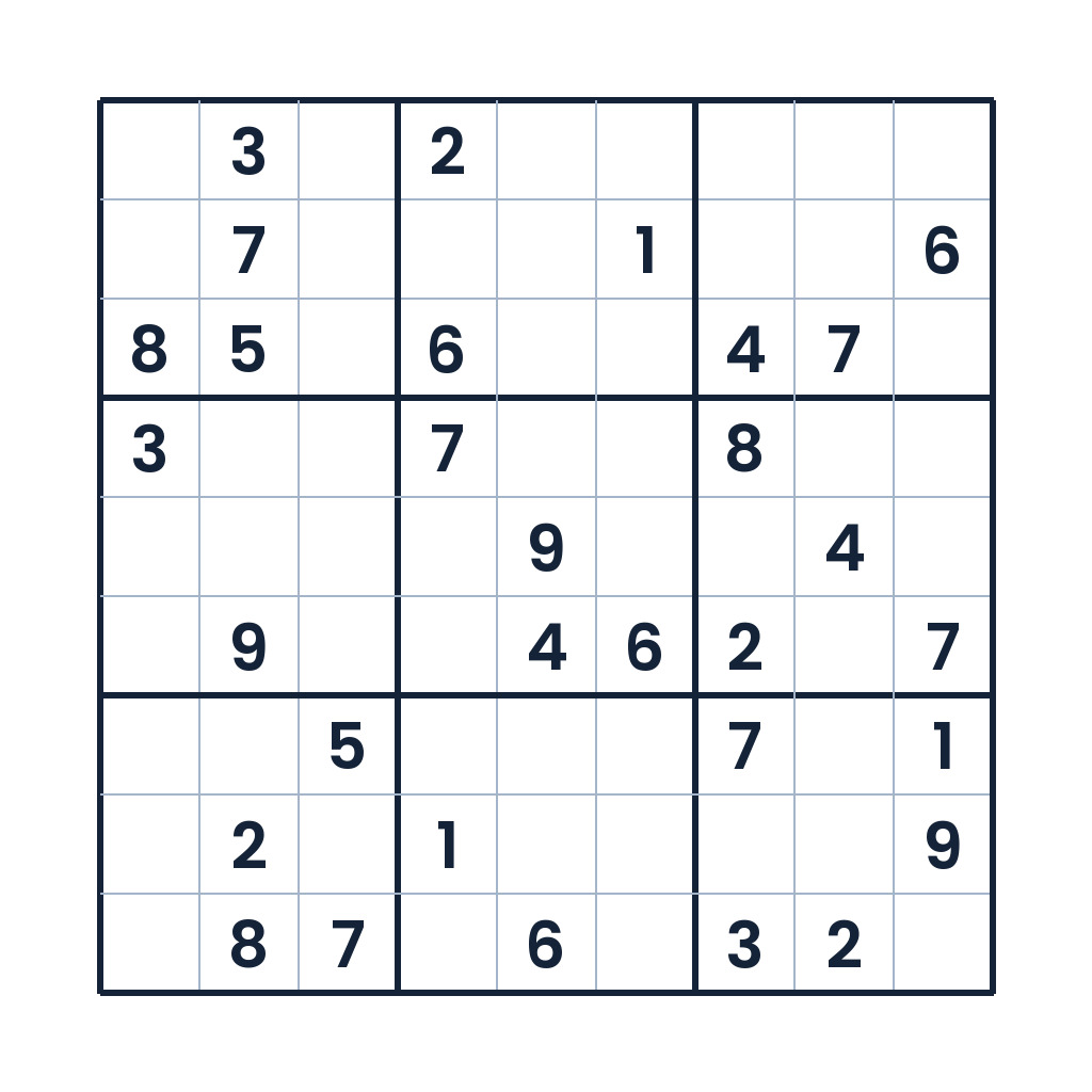 Schweres 9x9-Sudoku für Kinder ab 10 Jahren