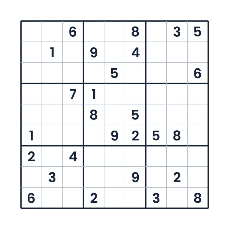 Profi-Sudoku im 9x9-Zahlenraster zum kostenlosen Online-Lösen und Ausdrucken