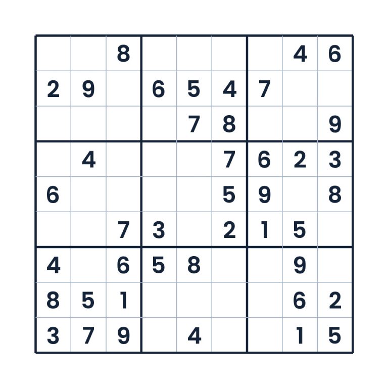 Leichtes 9x9-Sudoku für Kinder ab 10 Jahren zum Online-Lösen und Ausdrucken