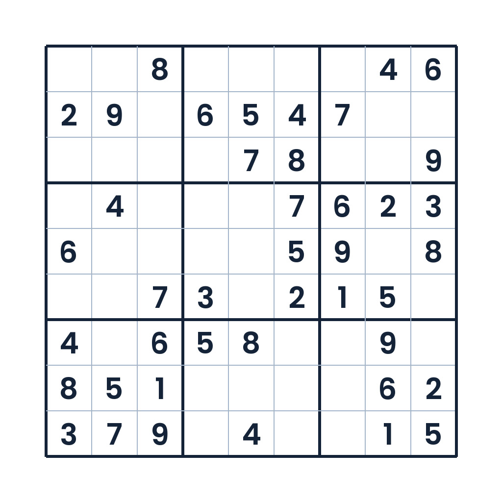 Leichtes 9x9-Sudoku für Kinder ab 10 Jahren zum Online-Lösen und Ausdrucken