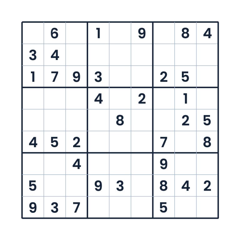 Mittelschweres 9x9-Kinder-Sudoku zum Knobeln