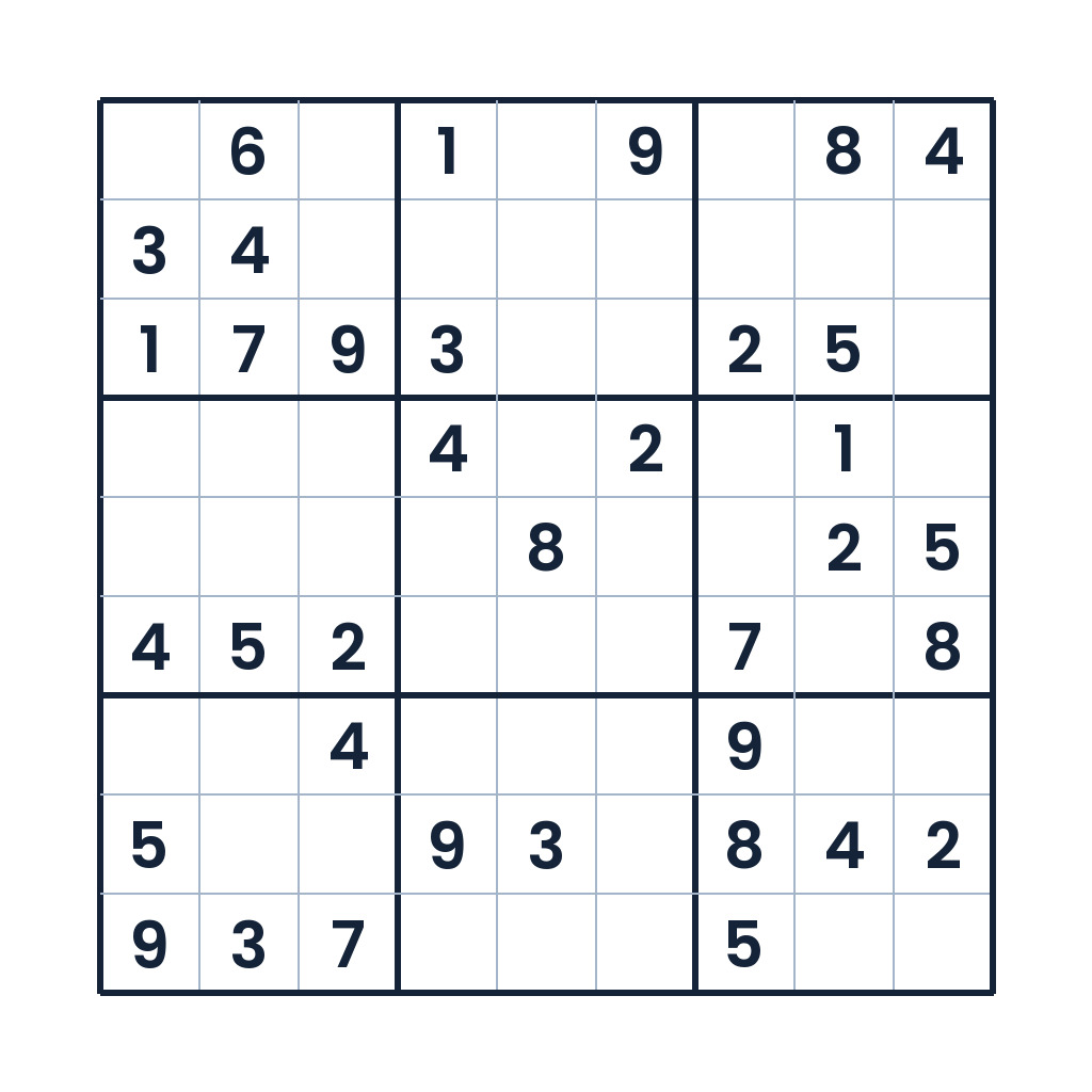 Mittelschweres 9x9-Kinder-Sudoku zum Knobeln