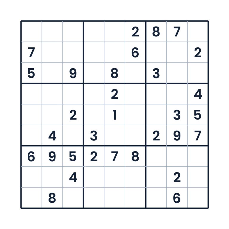 Schweres 9x9-Sudoku für Kinder ab 12 Jahren zum Knobeln