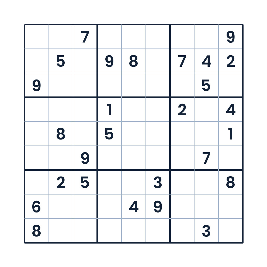 Anspruchsvolles 9x9-Profi-Sudoku zur Zahlenlogik für Erwachsene