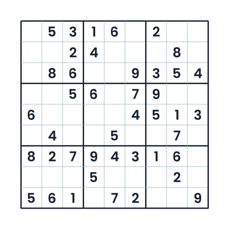 Leichtes 9x9-Sudoku für Kinder ab 12 Jahren mit Zahlenfeldern