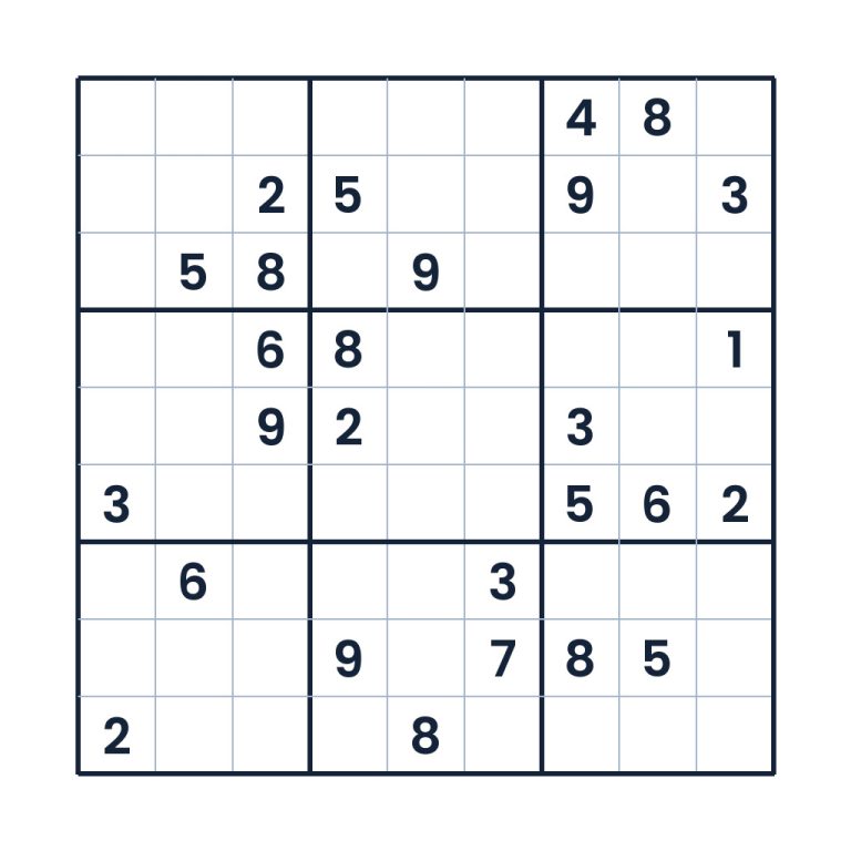 9x9 Sudoku für Kinder ab 10 Jahren mit anspruchsvoller Zahlenlogik