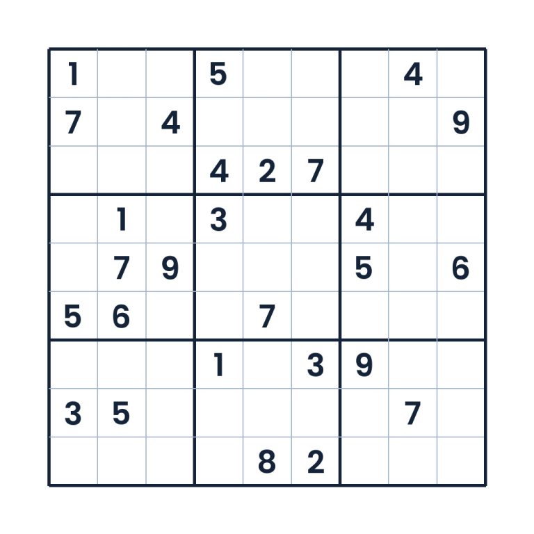 Anspruchsvolles 9x9-Sudoku für Kinder ab 12 Jahren