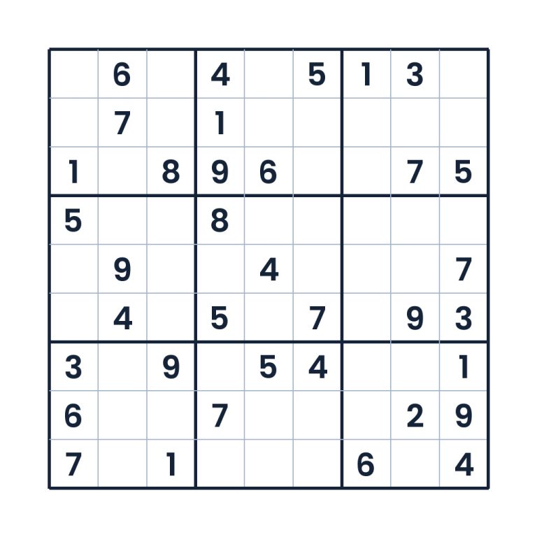 Mittelschweres 9x9-Sudoku für Kinder ab 10 Jahren