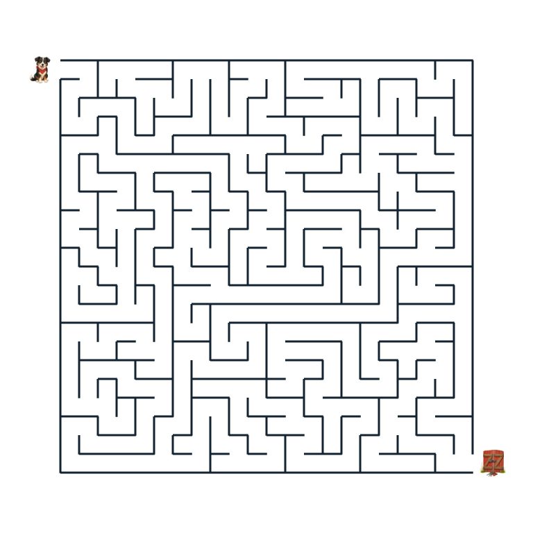 Hofhund Bruno sucht den Weg durch ein schweres Bauernhof-Labyrinth zum verlorenen Schlüsselbund