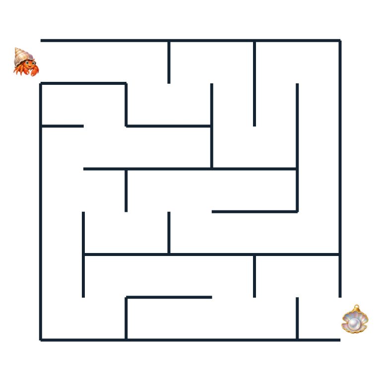 Leichtes Unterwasser-Labyrinth mit Mats Muschelkrabbe und Glockenperle