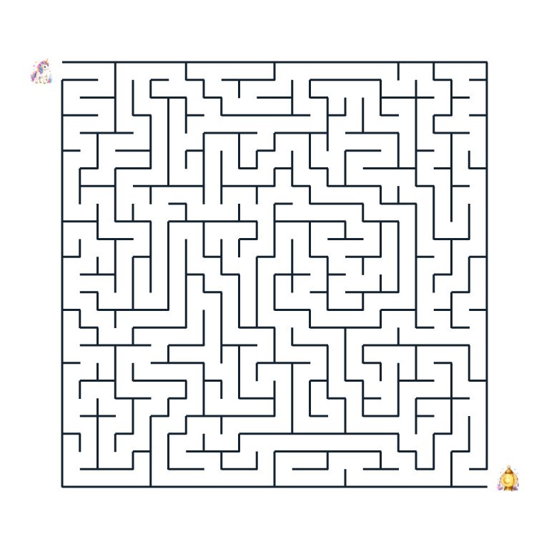 Profi-Labyrinth mit einem Einhorn und einer leuchtenden Mondlaterne