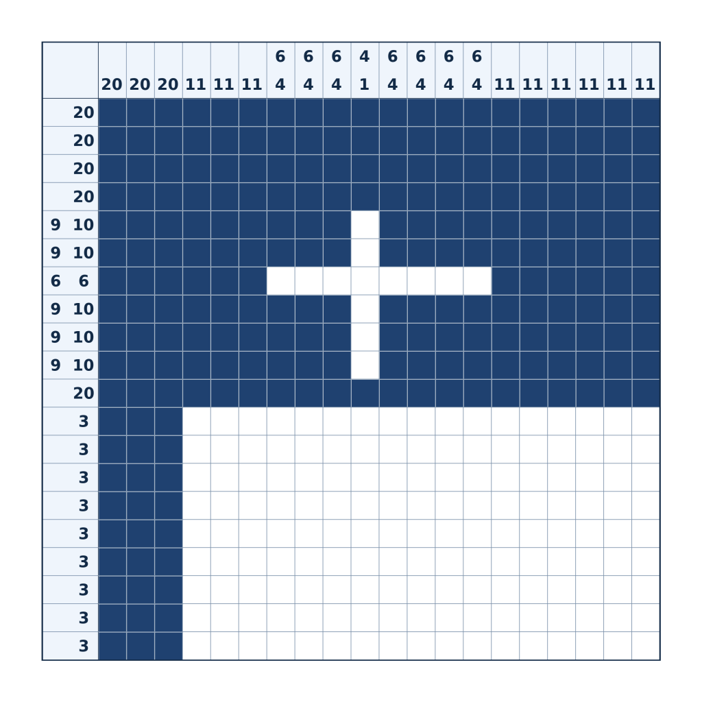 Nonogramm-Lösung: Flagge