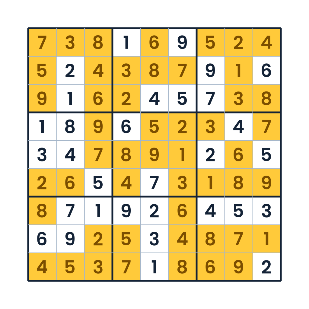 Lösung: Die Zahlenlogik des 9x9-Gitters