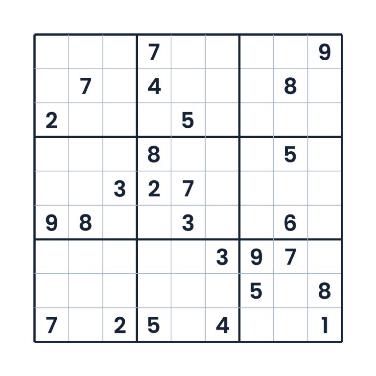 Anspruchsvolles 9x9-Profi-Sudoku für Erwachsene