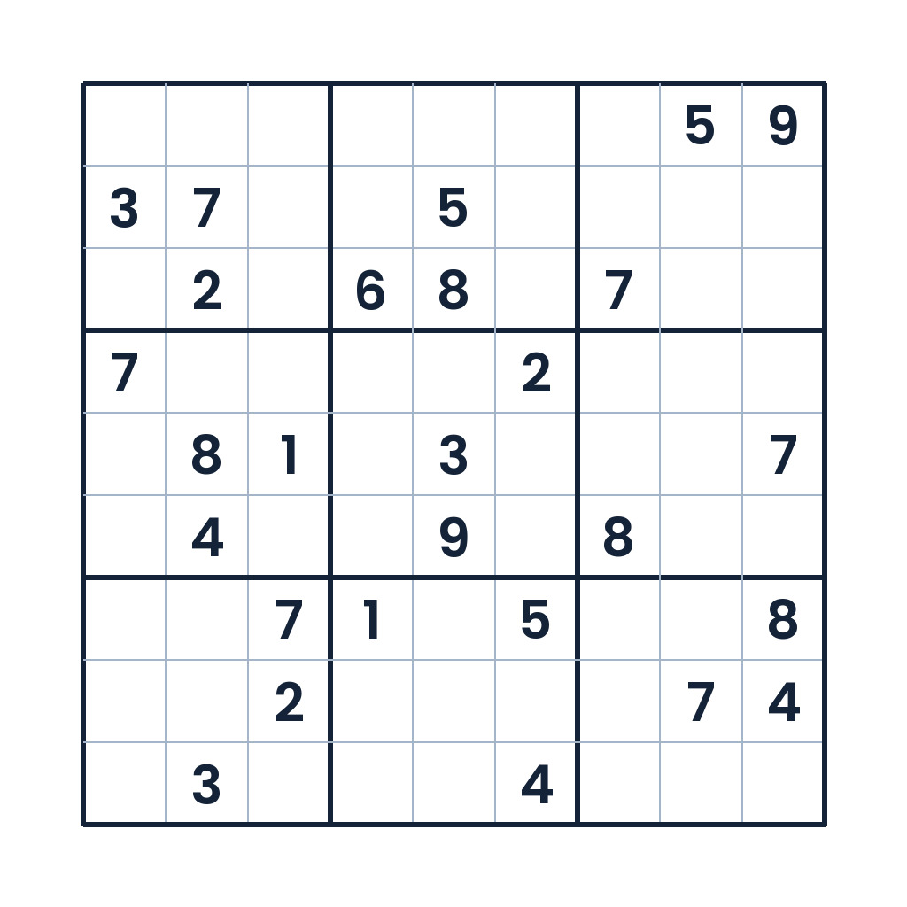 9x9-Sudoku für Kinder ab 12 Jahren in Profi-Schwierigkeit