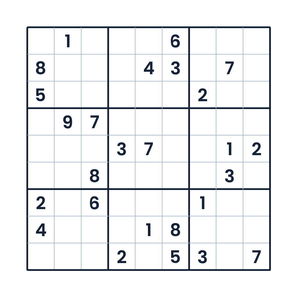 Anspruchsvolles 9x9-Profi-Sudoku für Erwachsene mit Zahlenlogik
