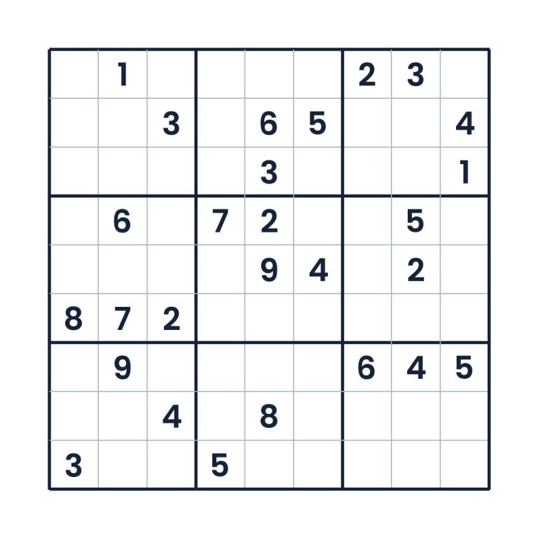 9x9-Profi-Sudoku mit Zahlenfeldern zum Online-Lösen und Ausdrucken