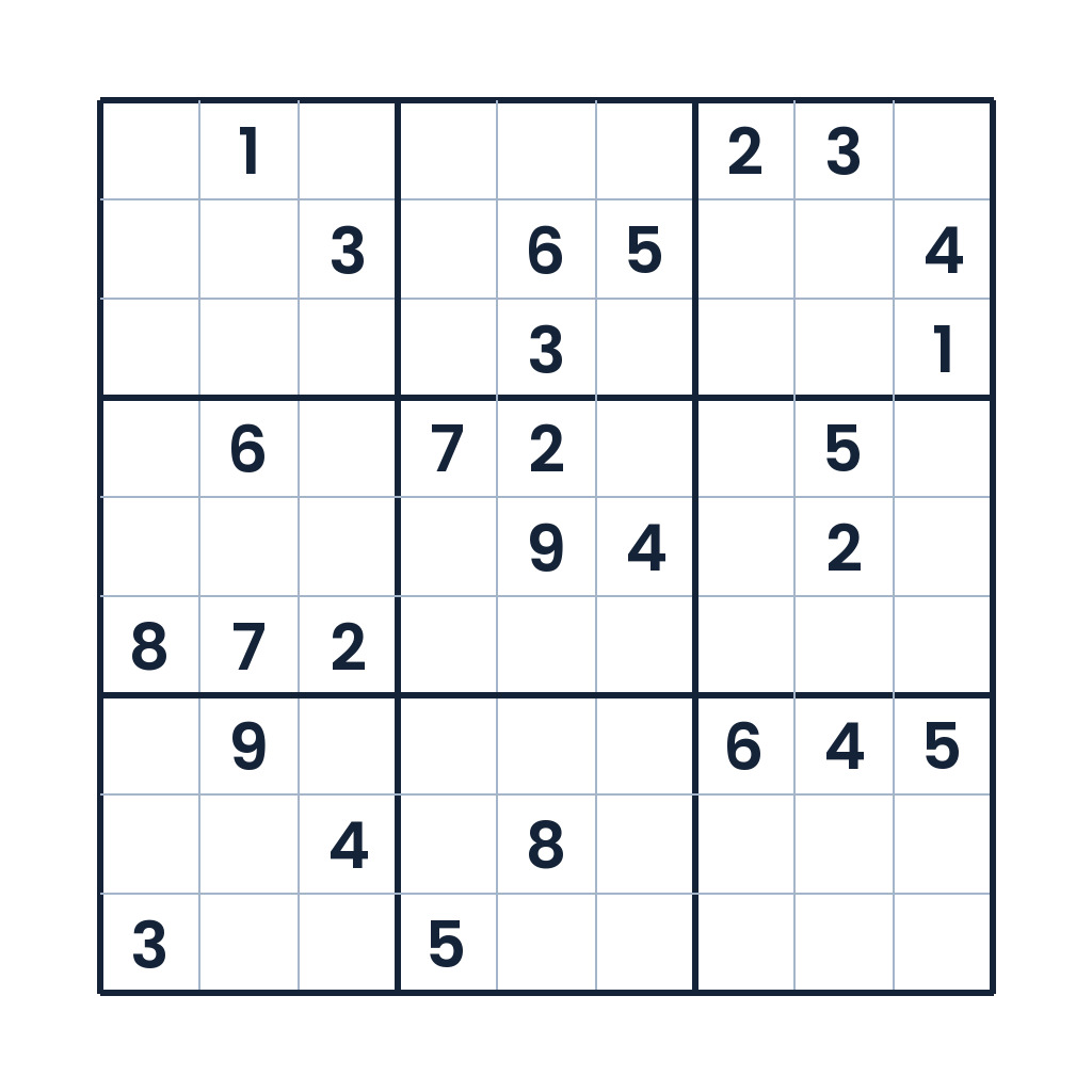 9x9-Profi-Sudoku mit Zahlenfeldern zum Online-Lösen und Ausdrucken