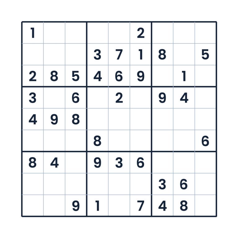 Mittelschweres 9x9-Sudoku für Kinder ab 10 Jahren