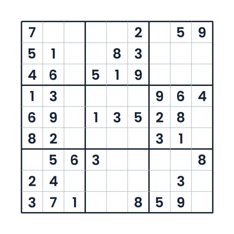 Leichtes 9x9-Sudoku für Kinder ab 10 Jahren